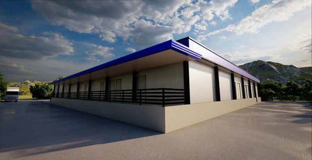 Cold storage facility exterior