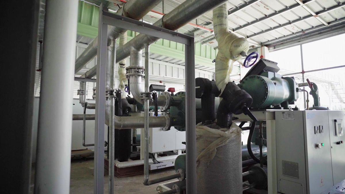 Refrigeration compressor room at the Monkayo plant